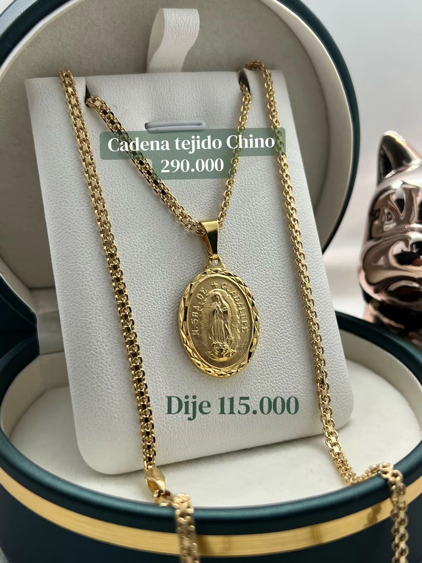 CADENA CHINO + DIJE VIRGEN