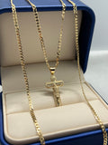 CADENA CUBANA 60CM + DIJE CRISTO MILAGROSO