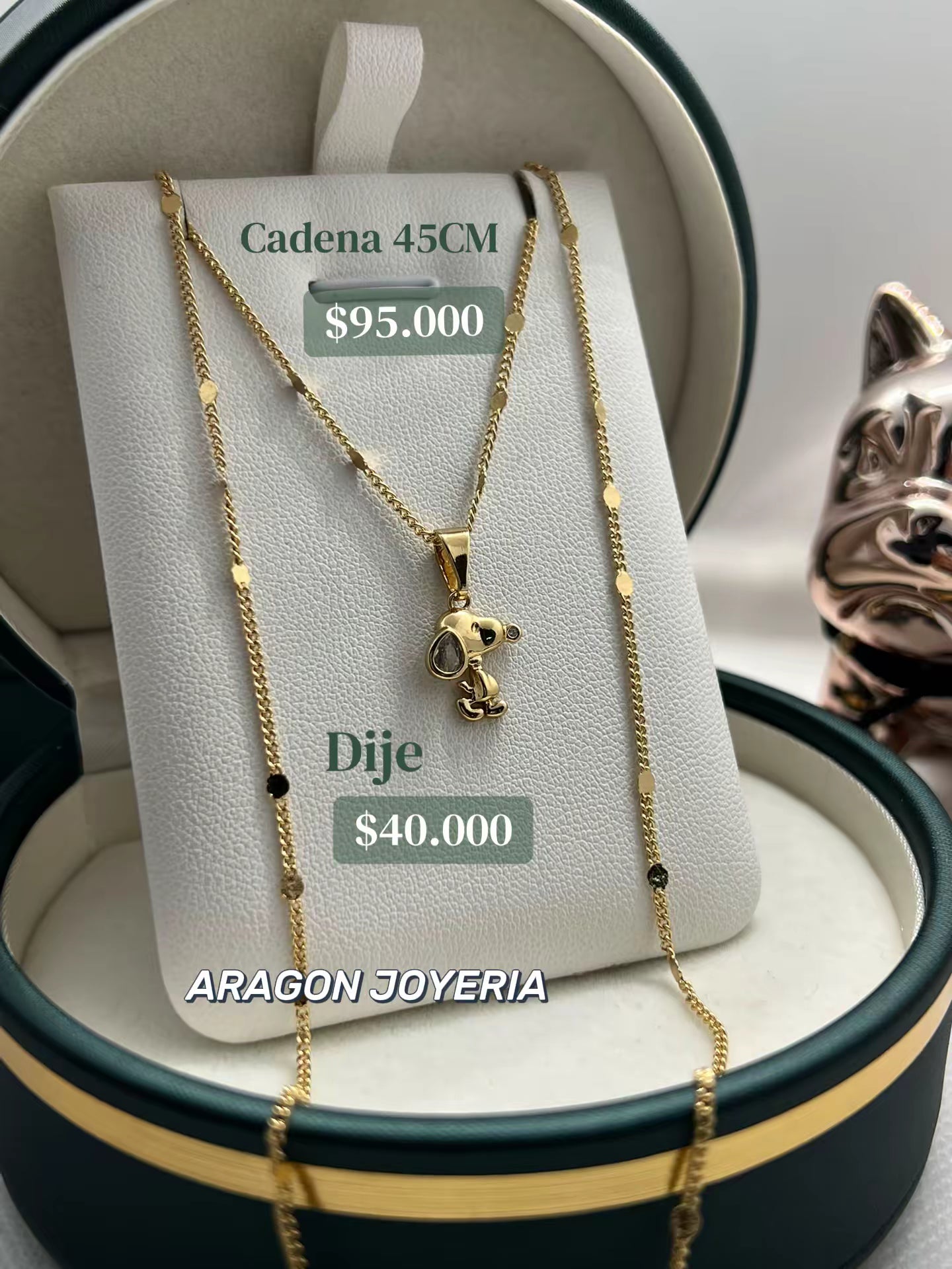 CADENA + DIJE SNOOPY