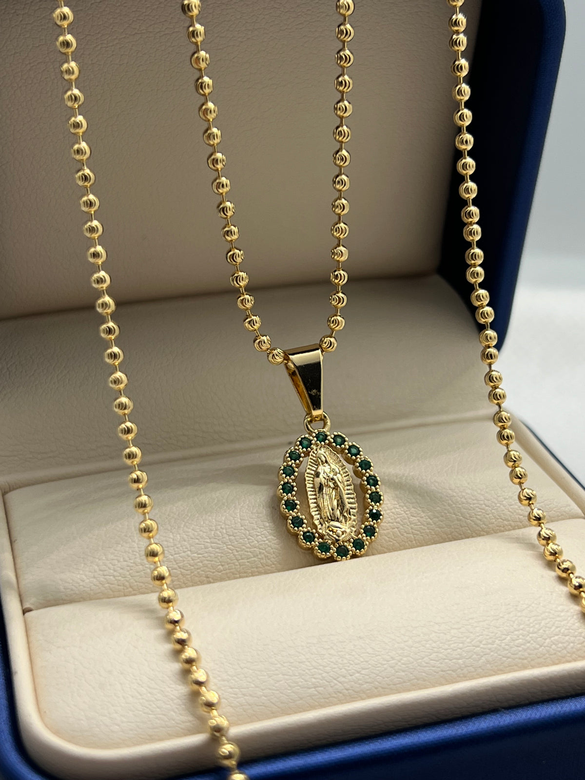 CADENA MILITAR DIAMANTADA DE 60CM+ DIJE VIREN CIRCONADA