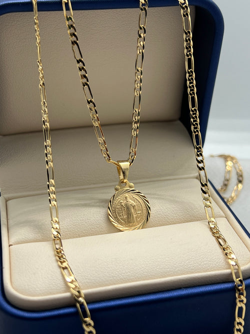 CADENA CARTIER DE 60CM + DIJE SAN BENITO